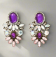 Melissa purple Rhinestone drop earrings 
