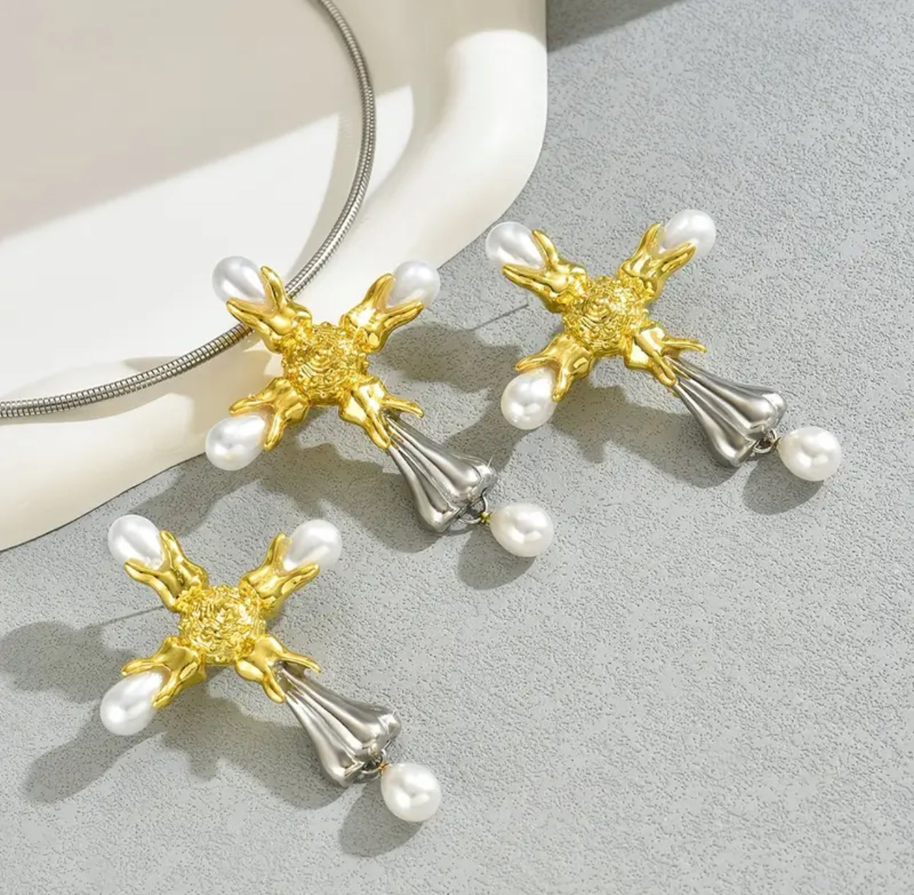 Regal Cross Pearl Set - Desiree W.A.R Store
