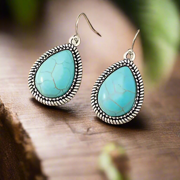 Maj Peacock Teardrop Earrings