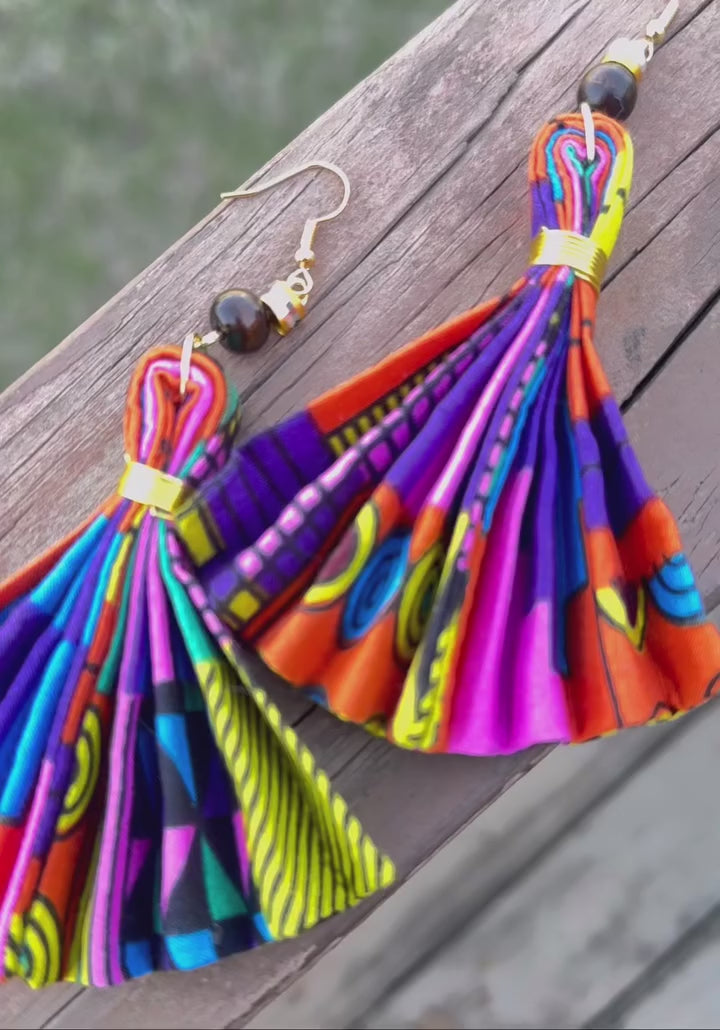 Ohemaa Akan Fan Earrings